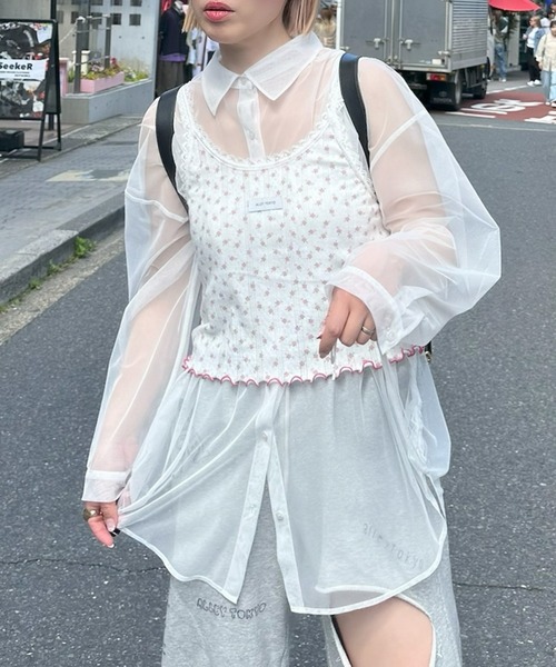Alley Tokyo ブラウス シャツ シアーBIGドロストシャツ レディース