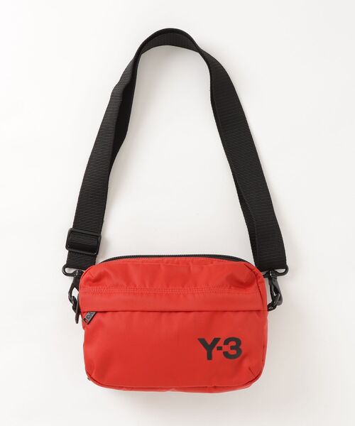 【美品】Y-3 ショルダーバッグ レッド Y-3 「Y-3」 ショルダーバッグ ONE SIZE ブラック×レッド メンズ