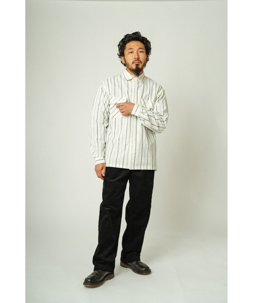 「BIG MIKE」 長袖シャツ MEDIUM ネイビー メンズ_画像8