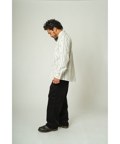 「BIG MIKE」 長袖シャツ MEDIUM ネイビー メンズ_画像9
