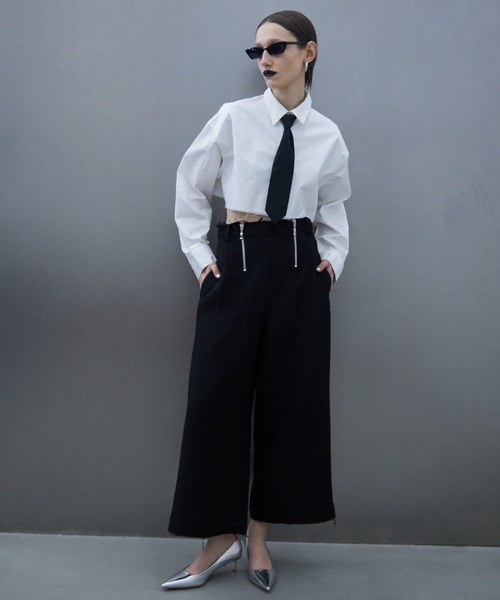 「JOSE MOON」 クロップドパンツ 36 ブラック レディース_画像4