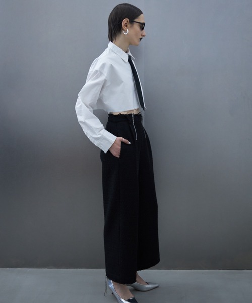 「JOSE MOON」 クロップドパンツ 36 ブラック レディース_画像5