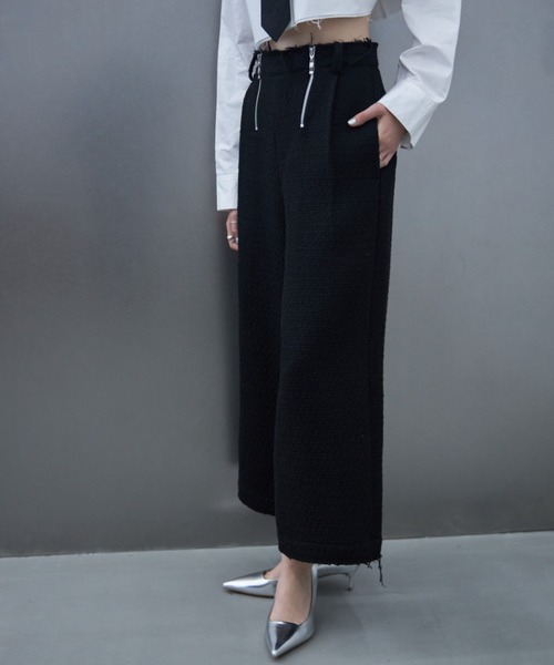 「JOSE MOON」 クロップドパンツ 36 ブラック レディース_画像6