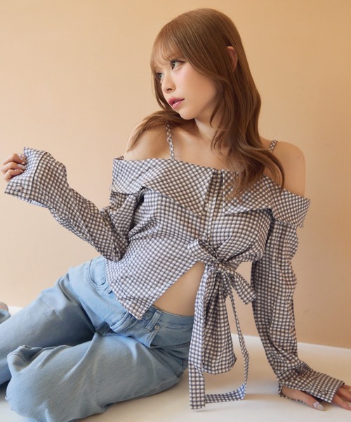 「TITTY&CO.」 長袖ブラウス FREE ブラック レディース_画像2