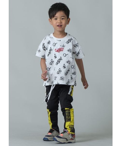 Tシャツ Tシャツ 総柄プリントtシャツ 親子コーデ かっこいいパパとおそろい Zozotown Yahoo 店 通販 Yahoo ショッピング