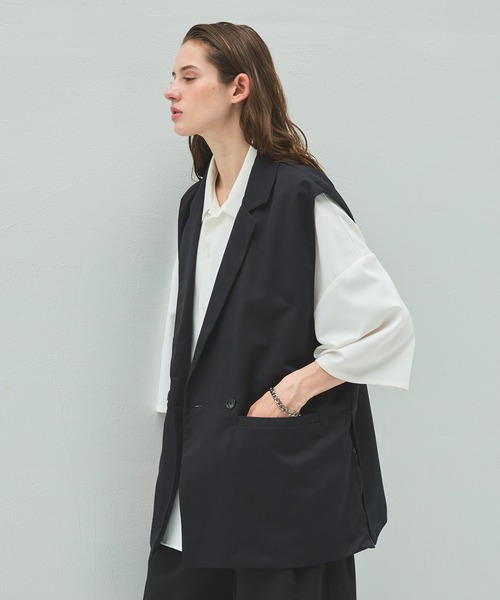 fennel ジレ　グレー　ベスト　スリット　9号 1.jpg