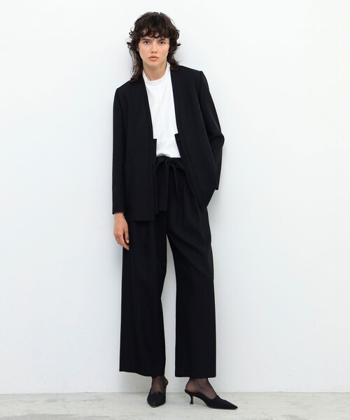 2023AW レーヨンポリエステル カマーベルトパンツ　BACCA BACCA パンツ レーヨンポリエステル カマーベルトパンツ
