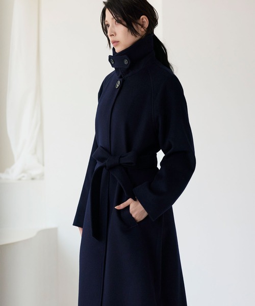 【美品】　LOEFF　肉厚 カシミヤ ウール　ステンカラーコート 楽天市場】LOEFF ロエフ ウール カシミヤ二重織メルトン Aライン