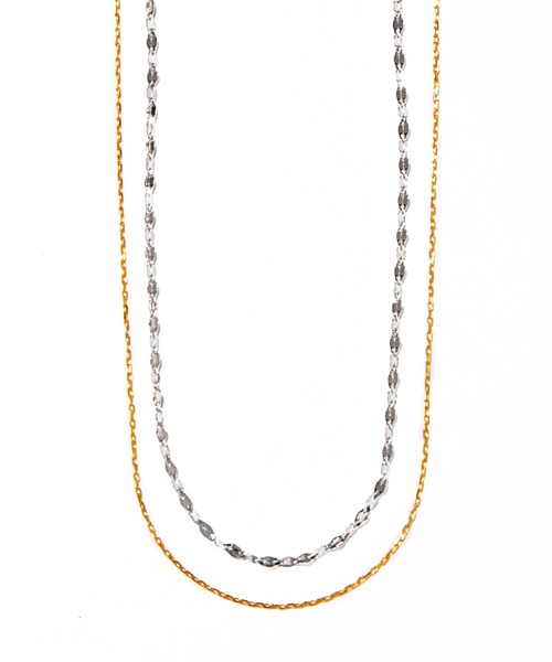 ネックレス 「les bonbon」two tone necklace　ツートーン ネックレス レディースの画像