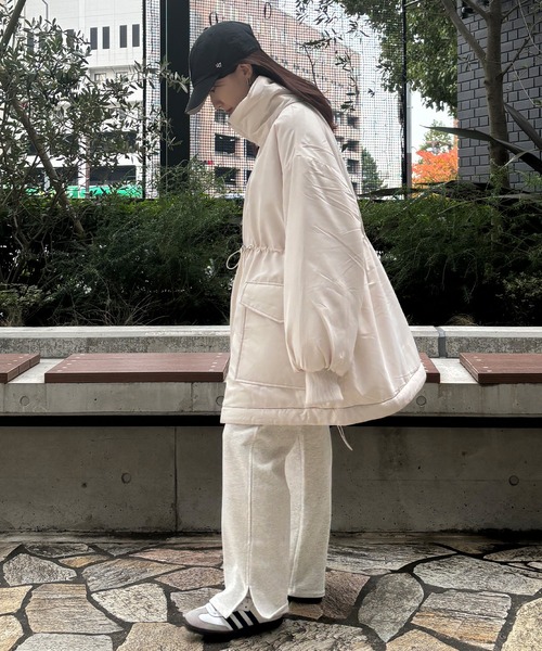 【超希少‼️】stone  ダウンジャケット　白　XL ドローコード付 セール】【軽量】ショート丈 ドロスト 中綿ダウンジャケット（ダウン