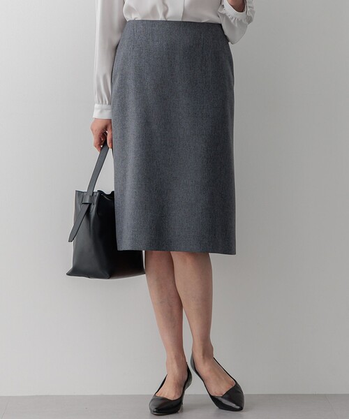 23区 ウールライクカルゼ ノーカラージャケット & スカート