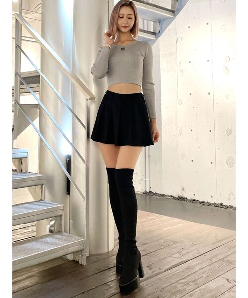 GYDA スカート NEWベルトSETプリーツスカートライクショート