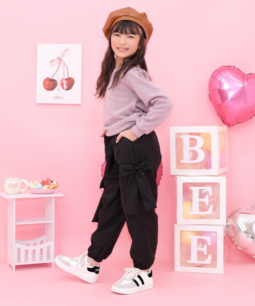 Bee des パンツ BIGリボン パラシュートパンツ キッズ 子供服