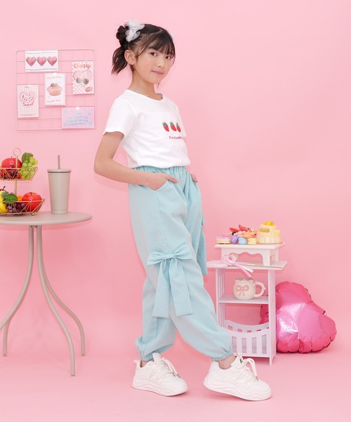 Bee des パンツ BIGリボン パラシュートパンツ キッズ 子供服