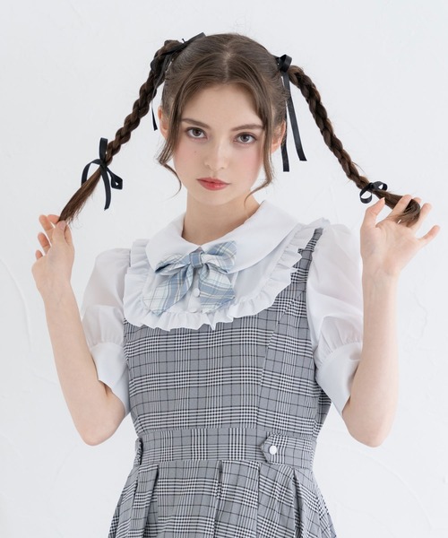 リボンがついていて可愛いです DearMyLoveRose ベルト アソートチェック柄リボン レディース