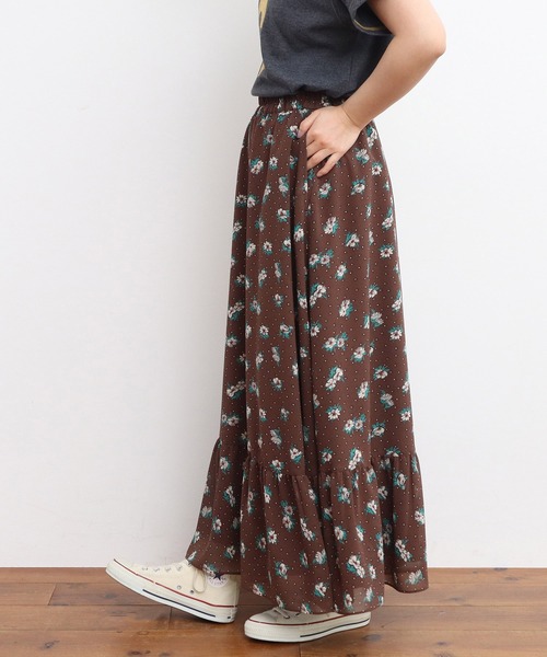 Dot＆Stripes CHILD WOMAN サマーフラワープリント スカート Dot＆Stripes CHILD WOMAN（ドットアンドストライプス