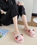 スリッパ チェリー モチーフ付き オープン フ...の詳細画像4