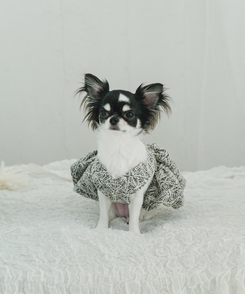犬服ハンドメイド☆レオパード　豹柄バルーンチュニックワンピ　ピンク　全4色 犬 服 ツイードバルーンチュニック(セット) : ZOZOTOWN Yahoo!店