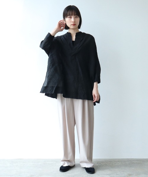 yuni スラックス パンツ ウォッシャブルサマーウール テーパード