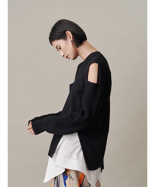 【lululemon】7L★SUMMER★抜け感◎おしゃれニットショルダー UN3D. ニット セーター SHOULDER OPEN LOOSE KT / ショルダー