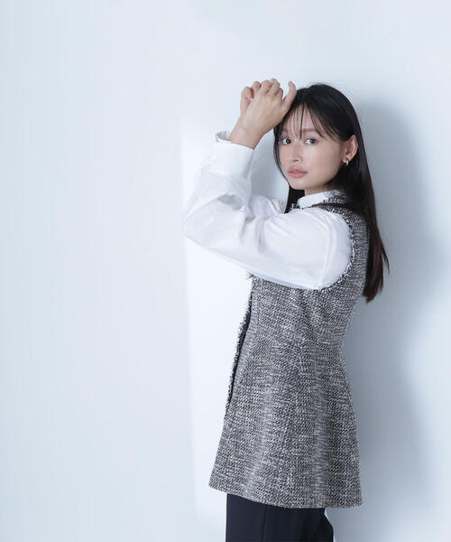 NATURAL BEAUTY BASIC コート アウター スプリングツイード
