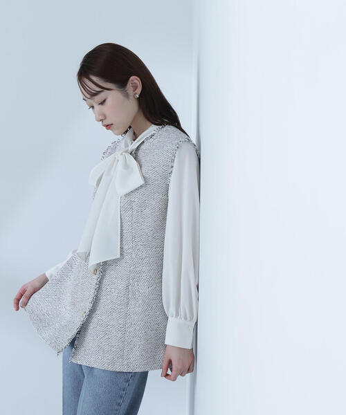 NATURAL BEAUTY BASIC コート アウター スプリングツイード