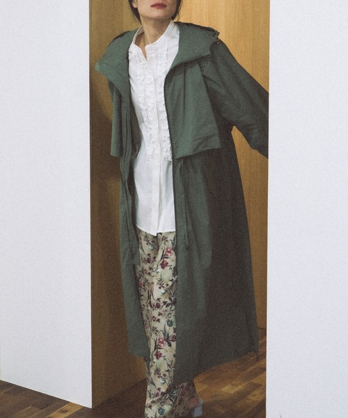 新品　Audrey and John Wad コート　アウター Audrey and John Wad コート アウター フード付きAラインジップ