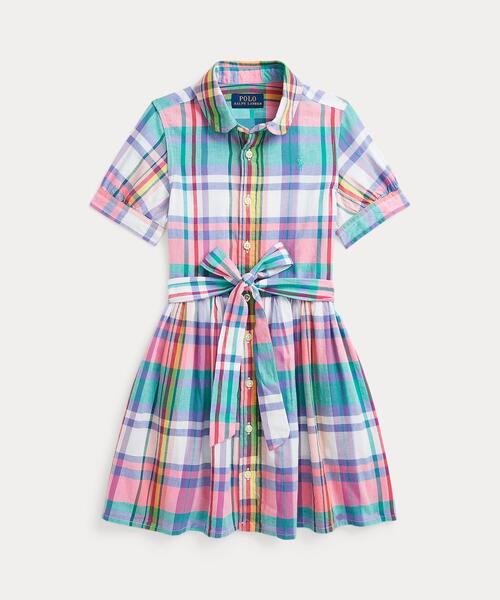 Polo Ralph Lauren チェック柄ワンピース 140 Polo Ralph Lauren Childrenswear ワンピース チェック コットン
