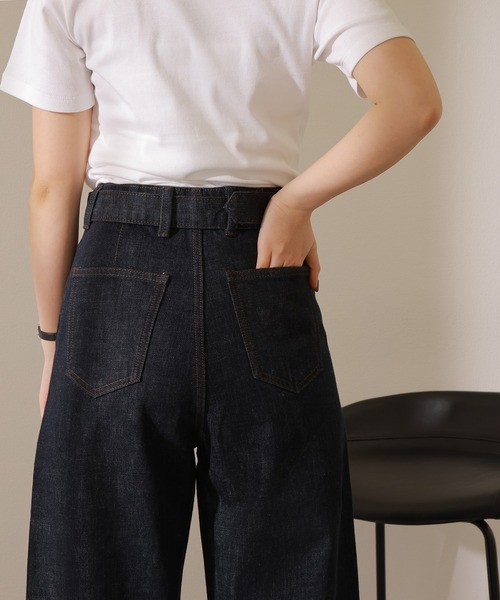 ジーンズ デニム デニムパンツ belt high waist denim pants /ベルト