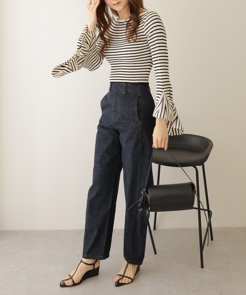 ジーンズ デニム デニムパンツ belt high waist denim pants /ベルト