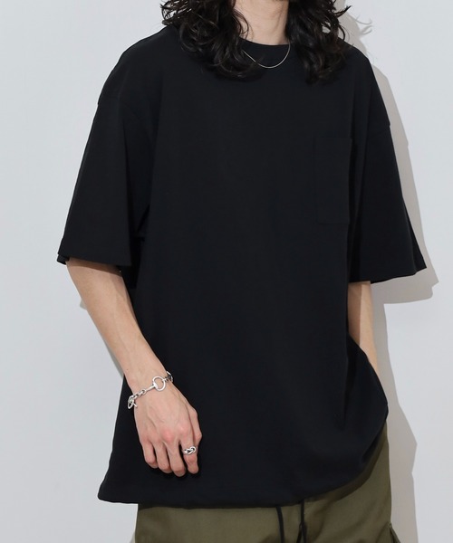 FUNALIVE tシャツ 無地スピンドル使い胸ポケット有りビッグT