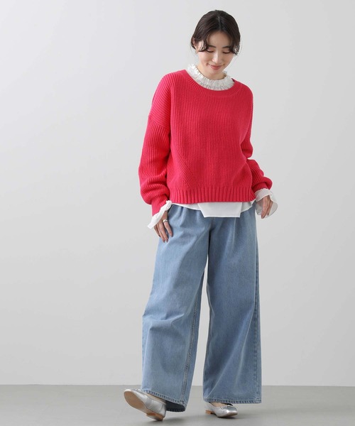 Gready Brilliant　ストレッチタックワイドデニムパンツ Gready Brilliant（グレディブリリアン） ジーンズ デニム デニム
