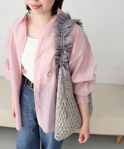 SLOBE  チュールフリルカゴバッグ SLOBE IENA（スローブイエナ）の「SLOBE チュールフリルカゴ