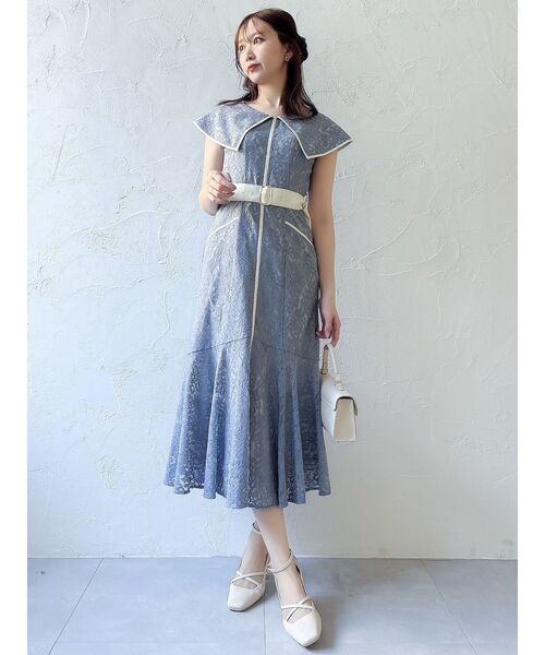 dazzlin バリエーションビッグカラーワンピース ブラック S dazzlin ワンピース バリエーションビッグカラーワンピース