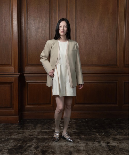 サロペット・オーバーオール・オールインワン melt the lady tuck all in one She's Closet サロペット オーバーオール フロントジップタック