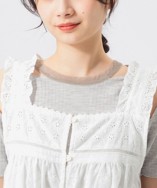 BEAMS BOY カットワークキャミソール BEAMS BOY（ビームス ボーイ）カットワーク キャミソール