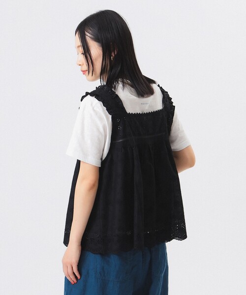 BEAMS BOY カットワークキャミソール ホワイト BEAMS BOY（ビームスボーイ）の「BEAMS BOY / カットワーク
