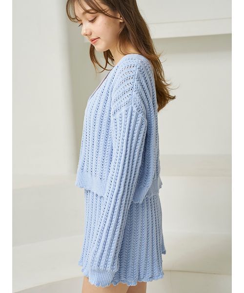 gelato pique パジャマ ルームウェア クロシェカーディガン