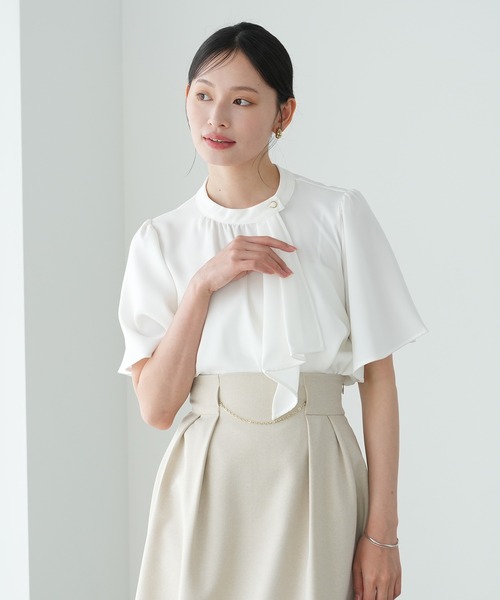 TRUDEA（トルディア） ブラウス シャツ 半袖 「UVカット，防汚加工