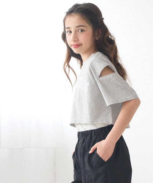 coca tシャツ キッズ 肩ファスナー短丈トップス＆タンクトップ 2