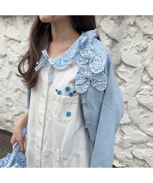 美品◆PINK HOUSE◆デニム シャツワンピース コート 織ネーム　495S kotohayokozawa×PINK HOUSE DENIM JUMPER SKIRT （ロング