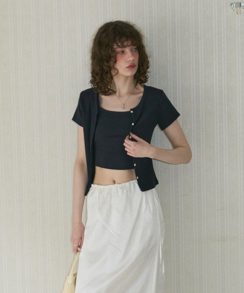 カーディガン 2way rib cardigan set / 2wayリブカーディガンセット レディース GIUNON カーディガン 2way rib cardigan set / 2wayリブ
