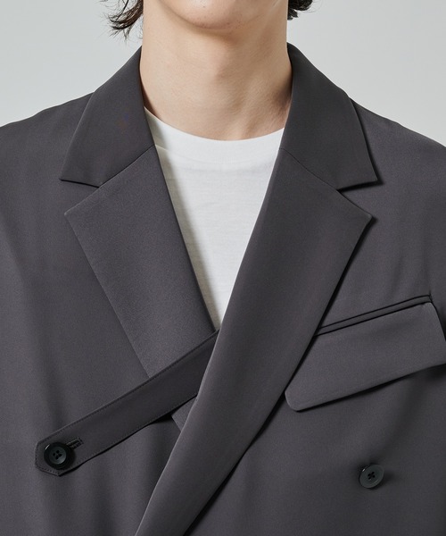 CULLNI 24AW ダブルクロス　テーラード　タイロッケン　ジャケット　美品 CULLNI 22AW ダブルジャケット（CULLNI⁄クルニ⁄ダブルサテンタイ