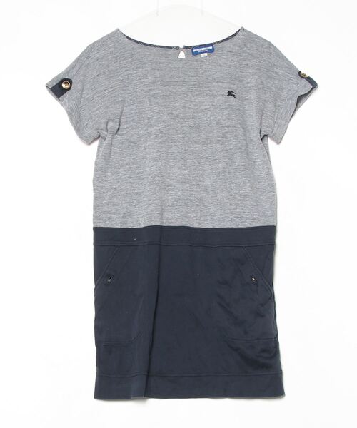 BURBERRY BLUE LABEL 半袖ワンピース　36 BURBERRY BLUE LABEL 「BURBERRY LABEL」 半袖ワンピース 36