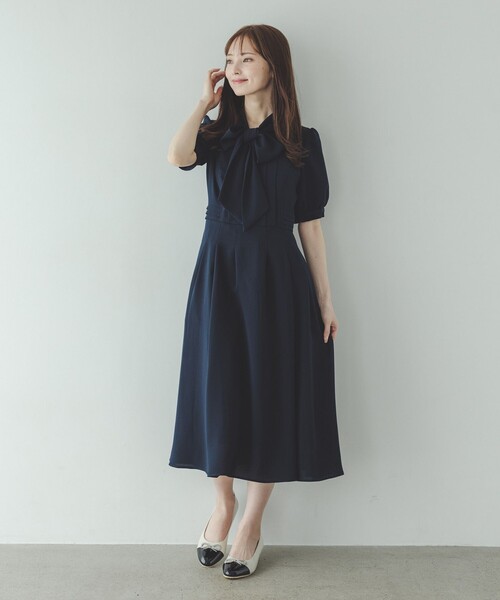 トッカ　リボン　ワンピース TOCCA（トッカ） ワンピース RIBBON ROSETTE HALF ドレス : ZOZOTOWN