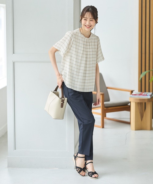 Honeys ブラウス シャツ フリルネックブラウス レディース