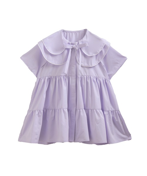 fitmore ペタルカラーティアードブラウス Fit more ブラウス シャツ ペタルカラーティアードブラウス