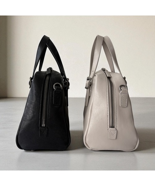 エーゼロ ボストンバッグ 「牛革」ショルダーベルト付きボストンバッグ