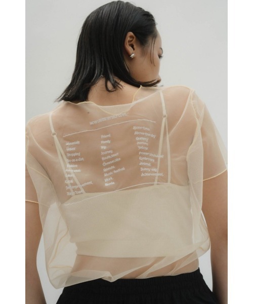 トップス KnuthMarf embroidery sheer T embroidery sheer T/4color | KNUTH MARF