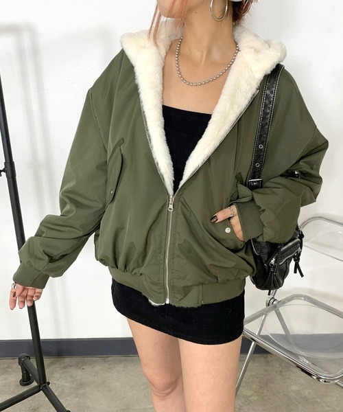 「non-hedge」 ジップアップブルゾン FREE ベージュ レディース_画像5